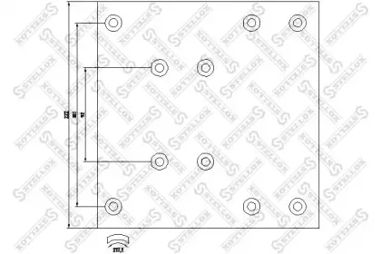 8501043SX STELLOX Комплект тормозных башмаков, барабанные тормоза