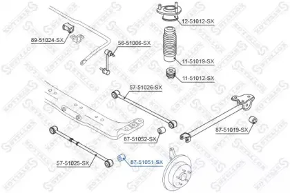 87-51051-SX STELLOX Подвеска, рычаг независимой подвески колеса