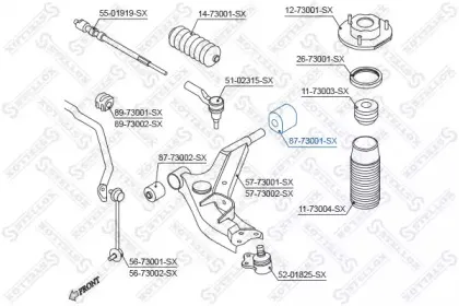 87-73001-SX STELLOX Подвеска, рычаг независимой подвески колеса
