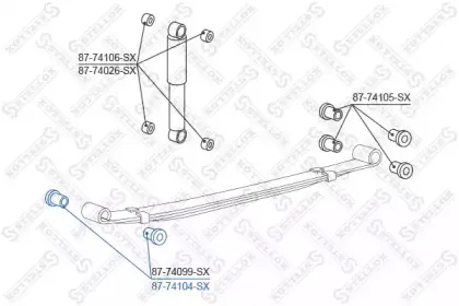 8774104SX STELLOX Подвеска, рычаг независимой подвески колеса