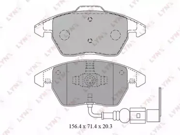 BD-1203 LYNXauto Комплект тормозных колодок, дисковый тормоз