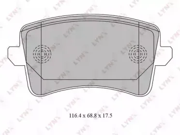 BD-1223 LYNXauto Комплект тормозных колодок, дисковый тормоз