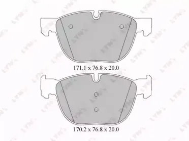 BD-1417 LYNXauto Комплект тормозных колодок, дисковый тормоз