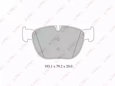 BD-1418 LYNXauto Комплект тормозных колодок, дисковый тормоз