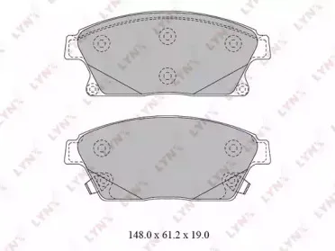 BD-1813 LYNXauto Комплект тормозных колодок, дисковый тормоз