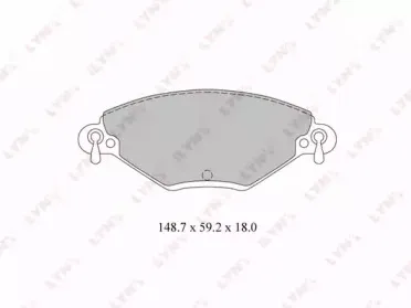 BD-2208 LYNXauto Комплект тормозных колодок, дисковый тормоз