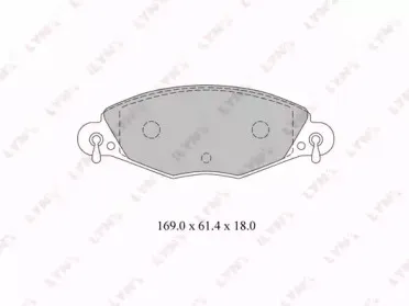 BD-2209 LYNXauto Комплект тормозных колодок, дисковый тормоз