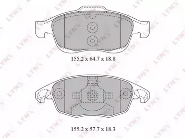 BD-2223 LYNXauto Комплект тормозных колодок, дисковый тормоз
