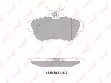 BD-2228 LYNXauto Комплект тормозных колодок, дисковый тормоз