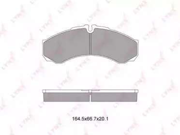 BD2833 LYNXauto Комплект тормозных колодок, дисковый тормоз