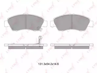 BD-3407 LYNXauto Комплект тормозных колодок, дисковый тормоз