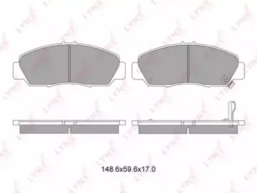 BD-3411 LYNXauto Комплект тормозных колодок, дисковый тормоз