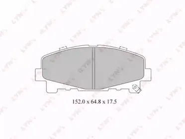 BD-3424 LYNXauto Комплект тормозных колодок, дисковый тормоз