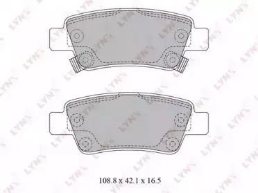 BD-3430 LYNXauto Комплект тормозных колодок, дисковый тормоз