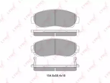 BD-3435 LYNXauto Комплект тормозных колодок, дисковый тормоз