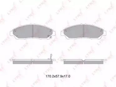 BD3436 LYNXauto Комплект тормозных колодок, дисковый тормоз