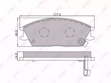 BD-3601 LYNXauto Комплект тормозных колодок, дисковый тормоз