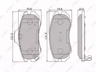 BD-3602 LYNXauto Комплект тормозных колодок, дисковый тормоз