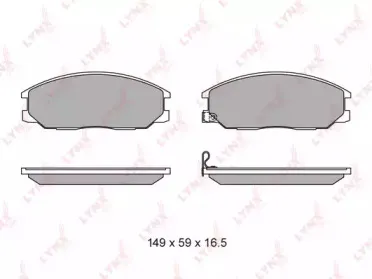 BD-3614 LYNXauto Комплект тормозных колодок, дисковый тормоз