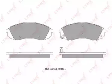 BD-3625 LYNXauto Комплект тормозных колодок, дисковый тормоз