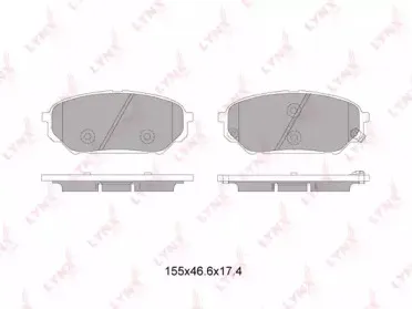 BD-3627 LYNXauto Комплект тормозных колодок, дисковый тормоз