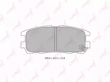 BD-3803 LYNXauto Комплект тормозных колодок, дисковый тормоз