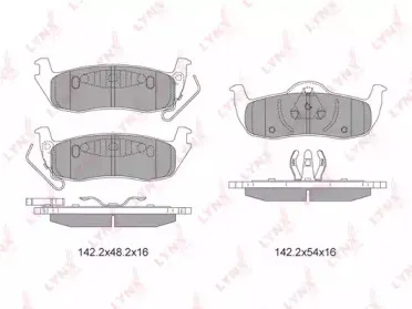 BD-4204 LYNXauto Комплект тормозных колодок, дисковый тормоз
