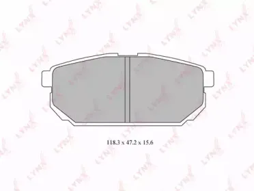 BD-4413 LYNXauto Комплект тормозных колодок, дисковый тормоз