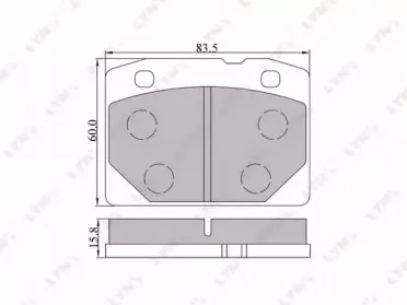 BD-4603 LYNXauto Комплект тормозных колодок, дисковый тормоз