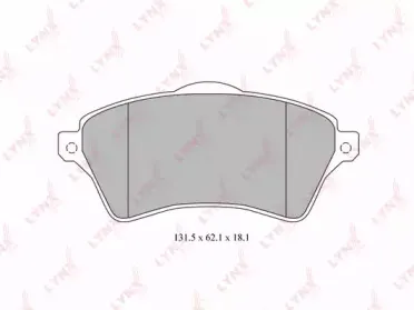 BD-5005 LYNXauto Комплект тормозных колодок, дисковый тормоз