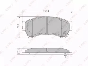 BD-5118 LYNXauto Комплект тормозных колодок, дисковый тормоз