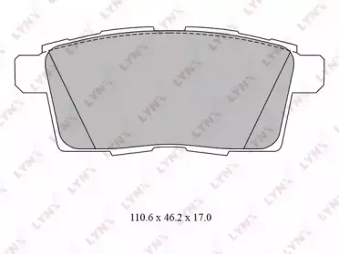 BD-5124 LYNXauto Комплект тормозных колодок, дисковый тормоз