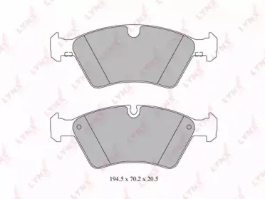 BD-5330 LYNXauto Комплект тормозных колодок, дисковый тормоз