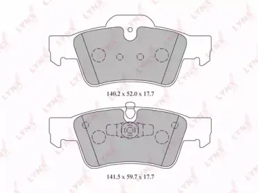 BD-5332 LYNXauto Комплект тормозных колодок, дисковый тормоз