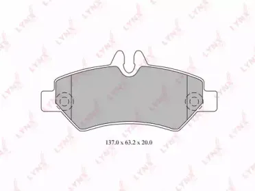 BD-5342 LYNXauto Комплект тормозных колодок, дисковый тормоз