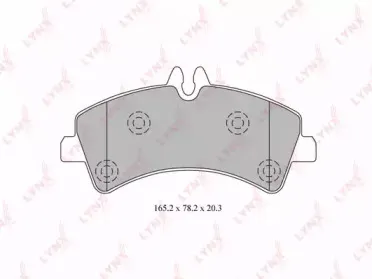 BD-5344 LYNXauto Комплект тормозных колодок, дисковый тормоз