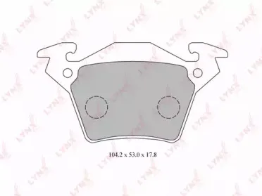 BD-5347 LYNXauto Комплект тормозных колодок, дисковый тормоз