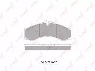 BD-5352 LYNXauto Комплект тормозных колодок, дисковый тормоз