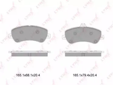 BD-5354 LYNXauto Комплект тормозных колодок, дисковый тормоз