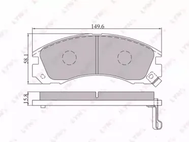 BD-5501 LYNXauto Комплект тормозных колодок, дисковый тормоз