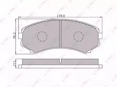 BD-5506 LYNXauto Комплект тормозных колодок, дисковый тормоз