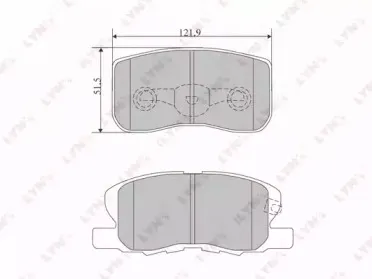 BD-5515 LYNXauto Комплект тормозных колодок, дисковый тормоз