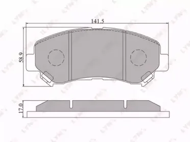 BD-5711 LYNXauto Комплект тормозных колодок, дисковый тормоз