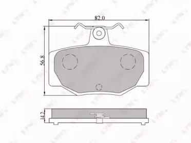 BD-5736 LYNXauto Комплект тормозных колодок, дисковый тормоз