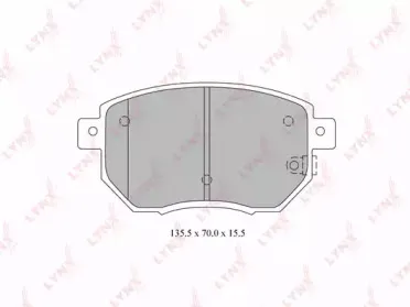 BD-5737 LYNXauto Комплект тормозных колодок, дисковый тормоз
