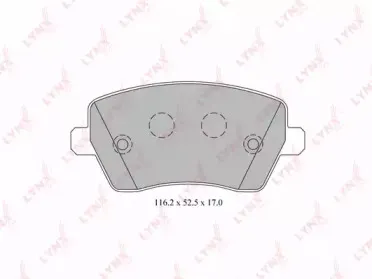 BD-5739 LYNXauto Комплект тормозных колодок, дисковый тормоз