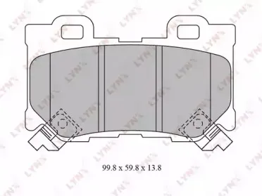 BD-5743 LYNXauto Комплект тормозных колодок, дисковый тормоз