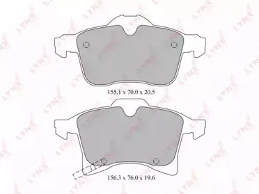 BD-5908 LYNXauto Комплект тормозных колодок, дисковый тормоз