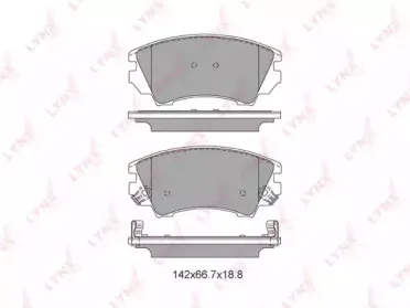 BD-5927 LYNXauto Комплект тормозных колодок, дисковый тормоз