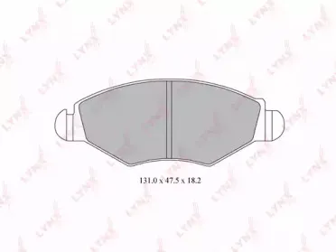BD-6106 LYNXauto Комплект тормозных колодок, дисковый тормоз
